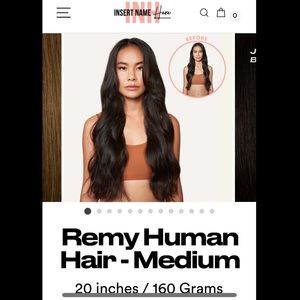 NEW! INH Hair Clip-in Extensions 20”in Dark Brown